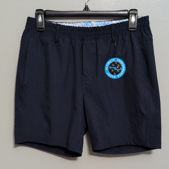 New Men's Birdie Bound Chino Navy Athletic Shorts Small - Picture 1 of 8